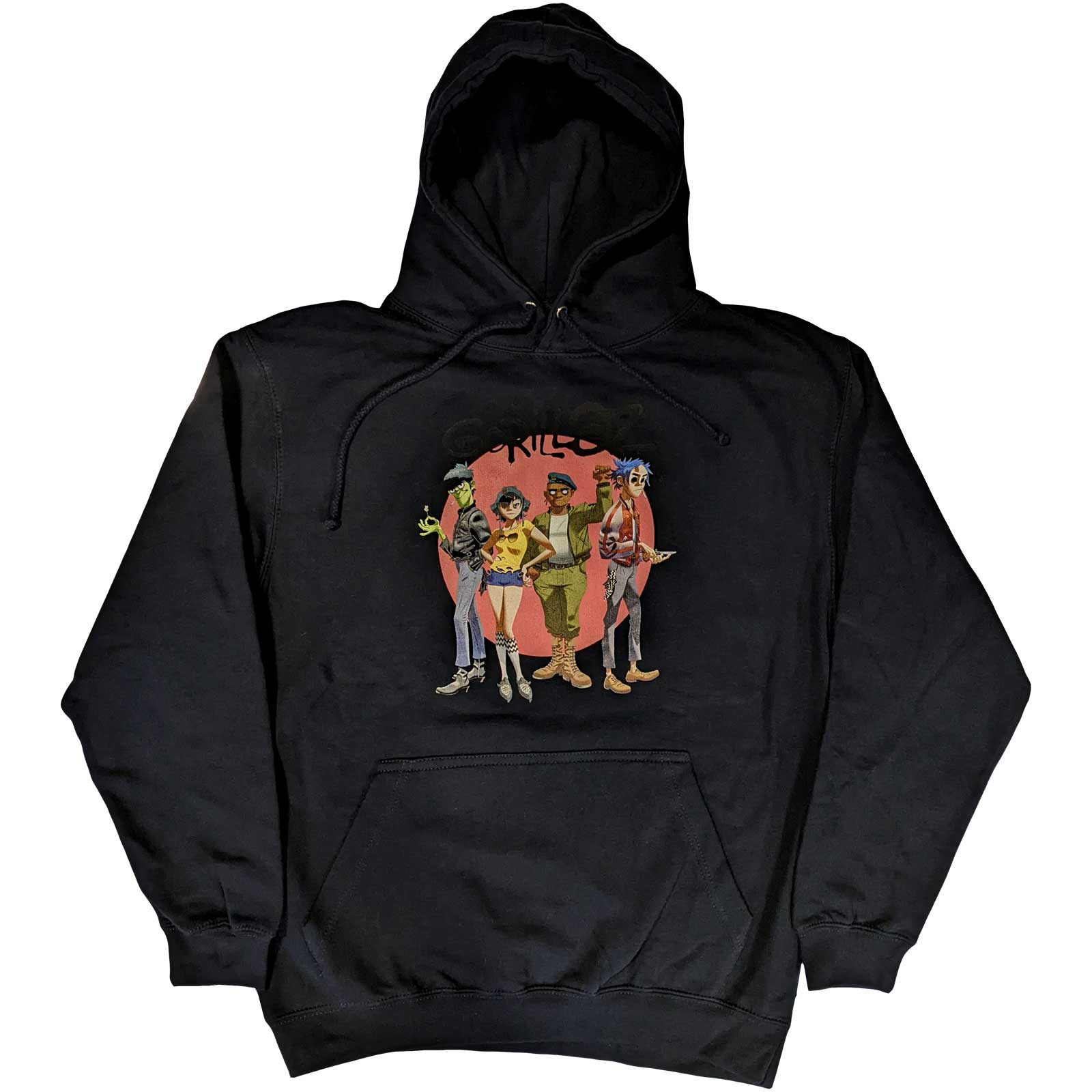 Mikina Gorillaz - Group Circle Rise, Unisex,Modrá,XXL