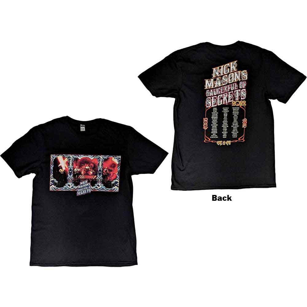 Tričko Nick Mason's Saucerful of Secrets - Hokusai Wave European Tour 2022, Unisex,Čierna,XL
