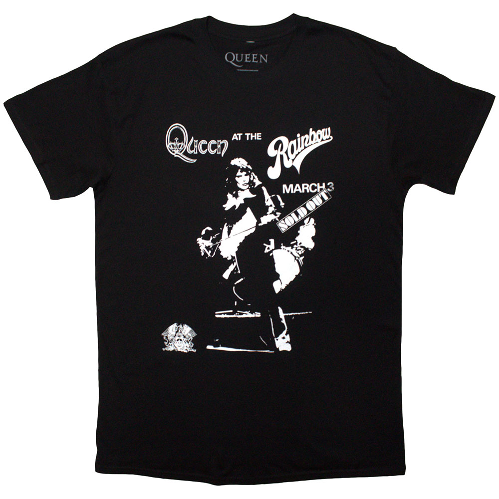 Tričko Queen - Live Rainbow, Unisex,Čierna,XXL
