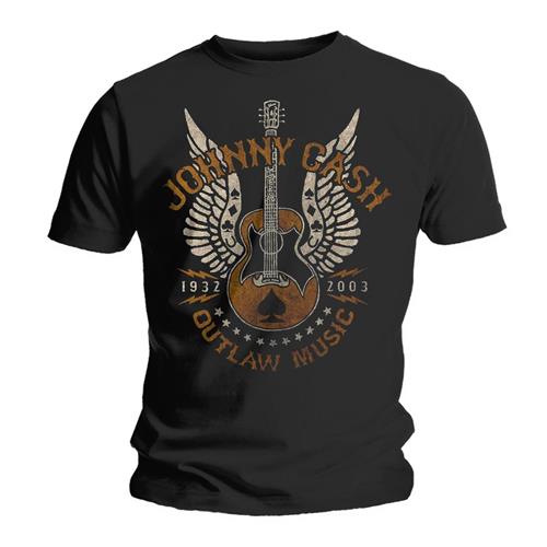 Tričko Johnny Cash - Outlaw, Unisex,Čierna,XL