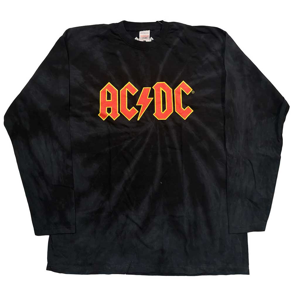 Tričko s dlhým rukávom AC/DC - Logo, Unisex,Čierna,XL