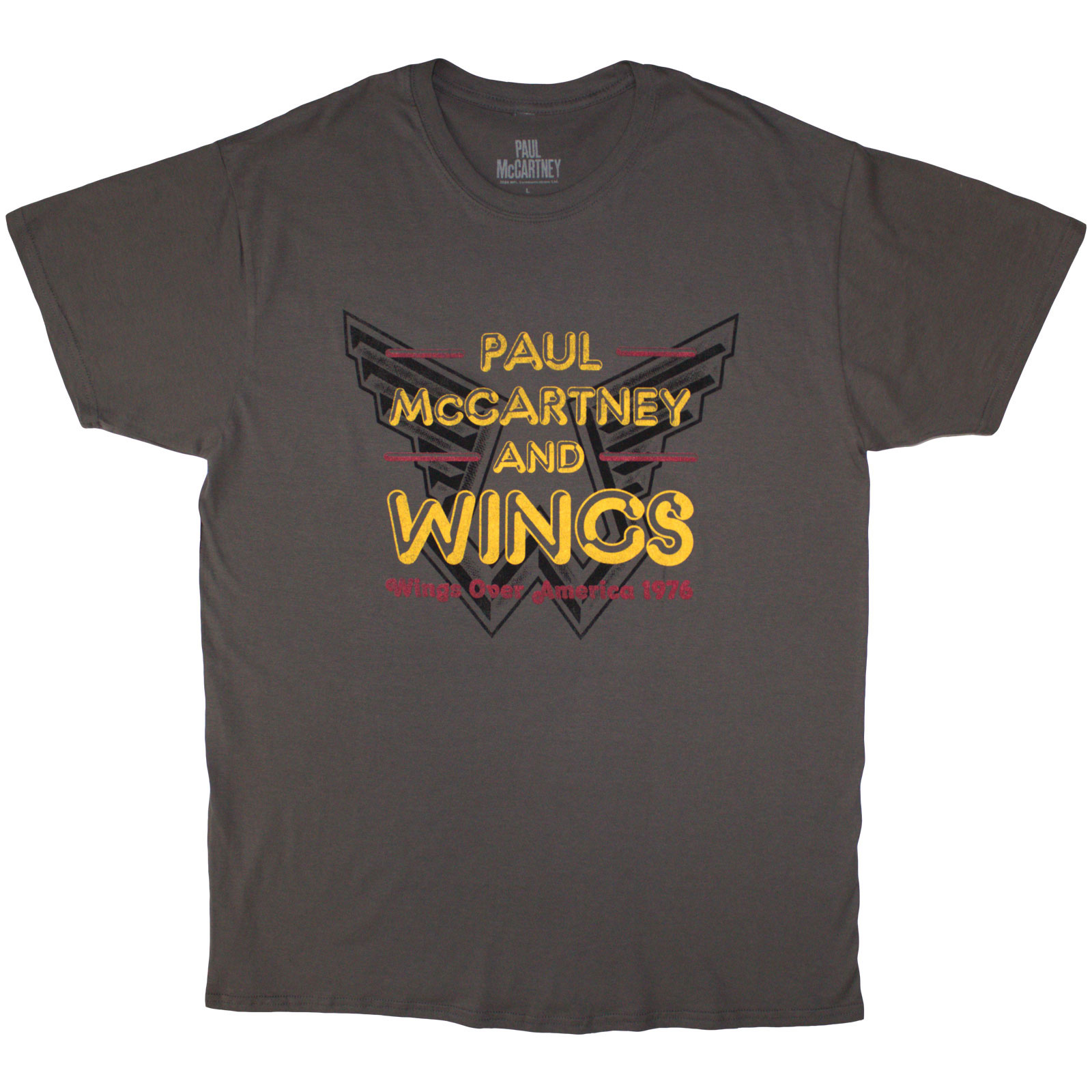Tričko Paul McCartney - Wings Over America '76, Unisex,Šedá,XXL