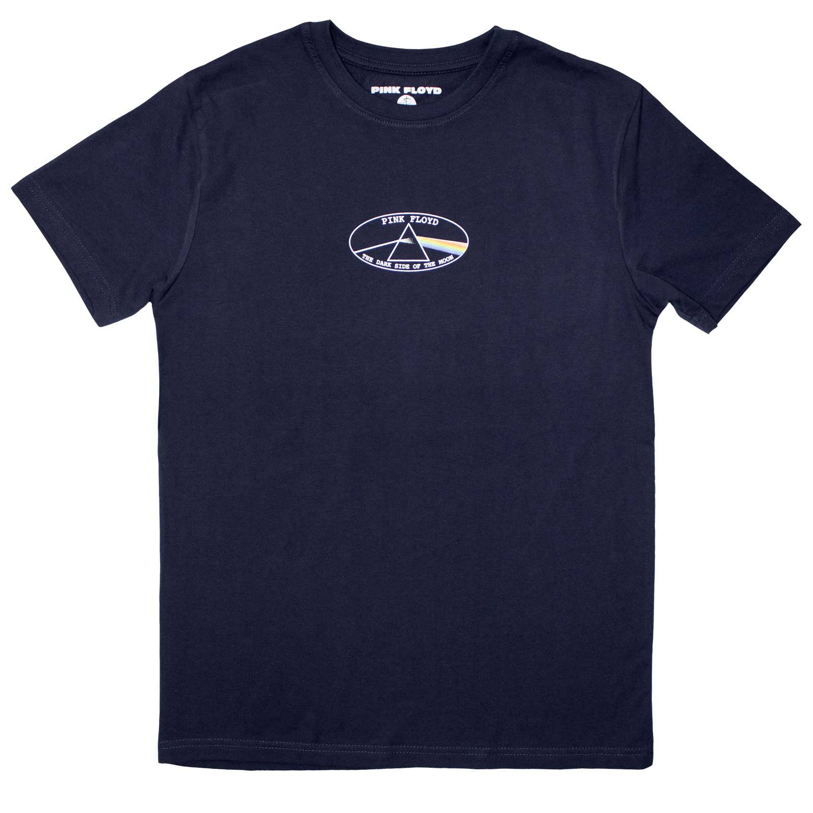 Tričko Pink Floyd - Mini Dark Side of The Moon Oval, Unisex,Modrá,M
