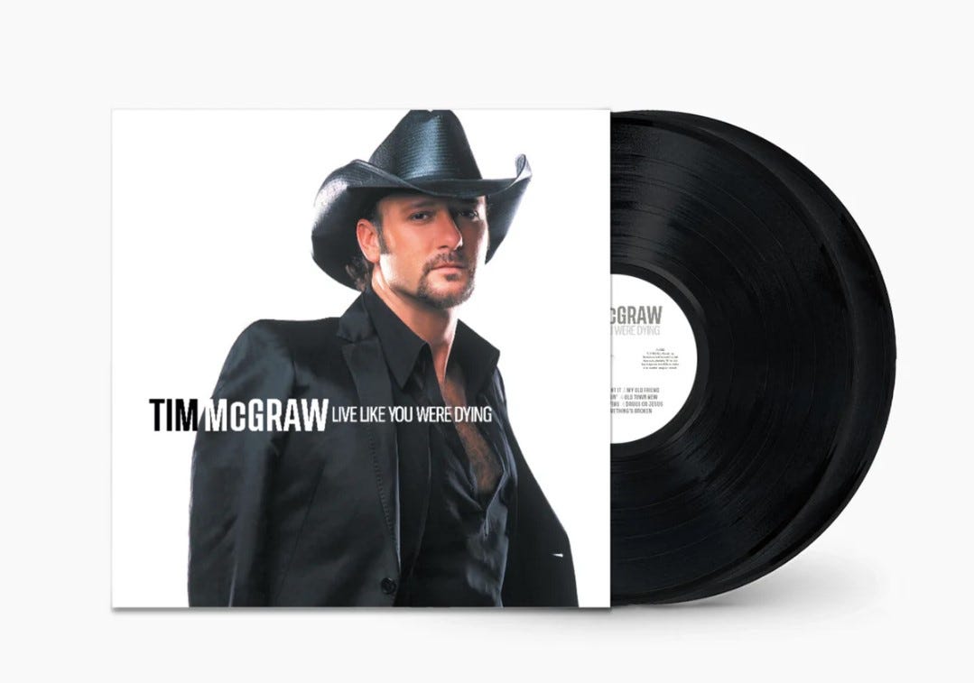 Vinyl Tim McGraw - LIVE LIKE YOU WERE DYING