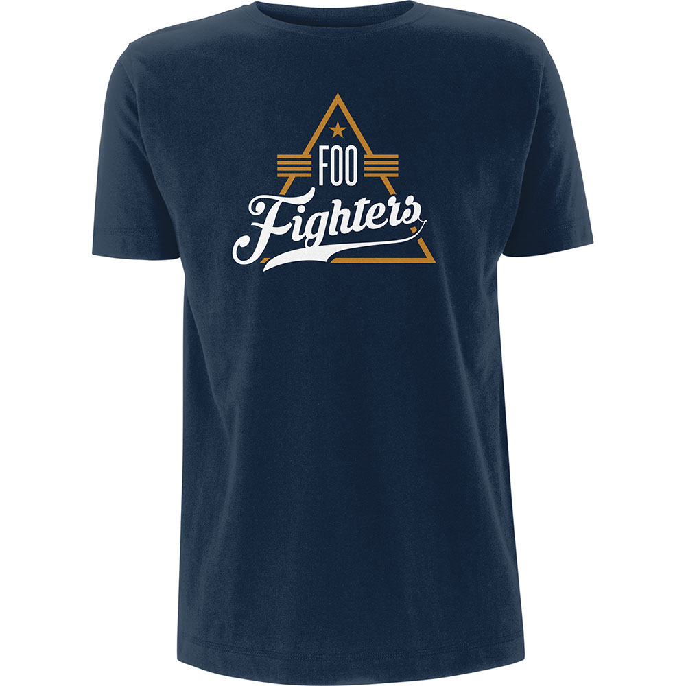 Tričko Foo Fighters - Triangle, Unisex,Modrá,XXL