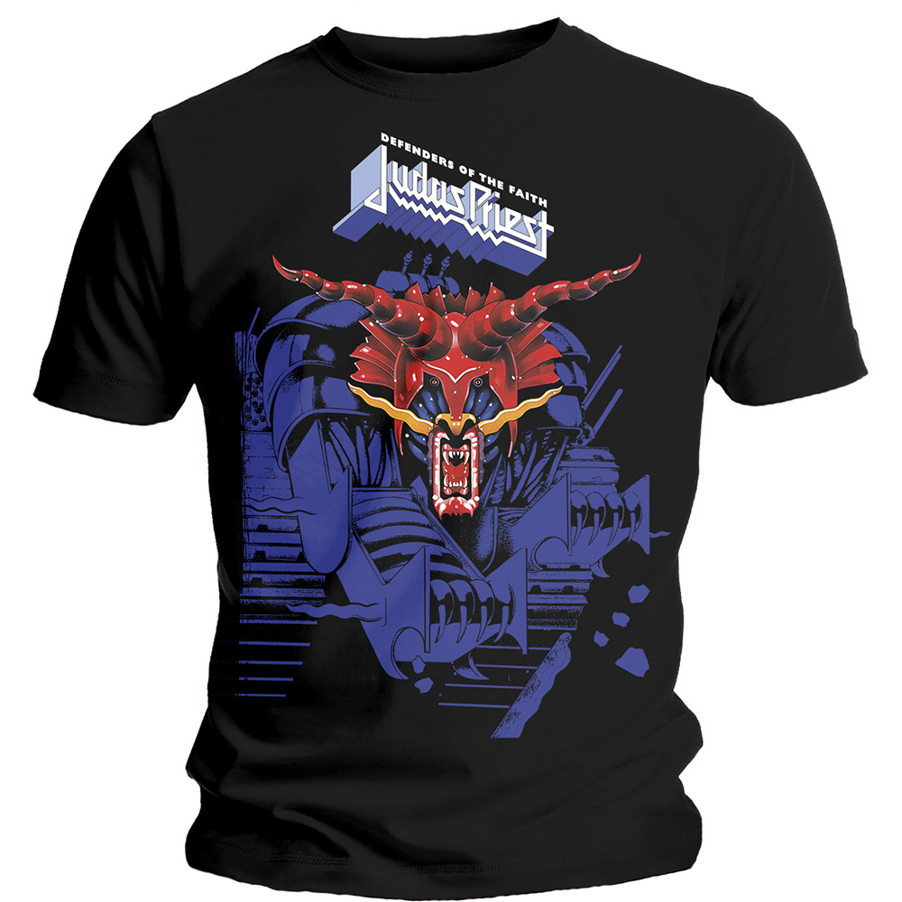 Tričko Judas Priest - Defenders Blue, Unisex,Čierna,XXL
