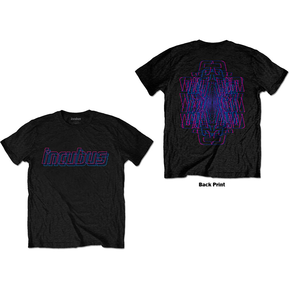 Tričko Incubus - Trippy Neon, Unisex,Čierna,XXL
