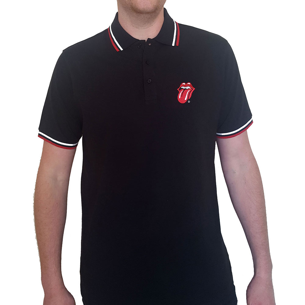 Polokošeľa The Rolling Stones - Classic Tongue, Unisex,Čierna,S