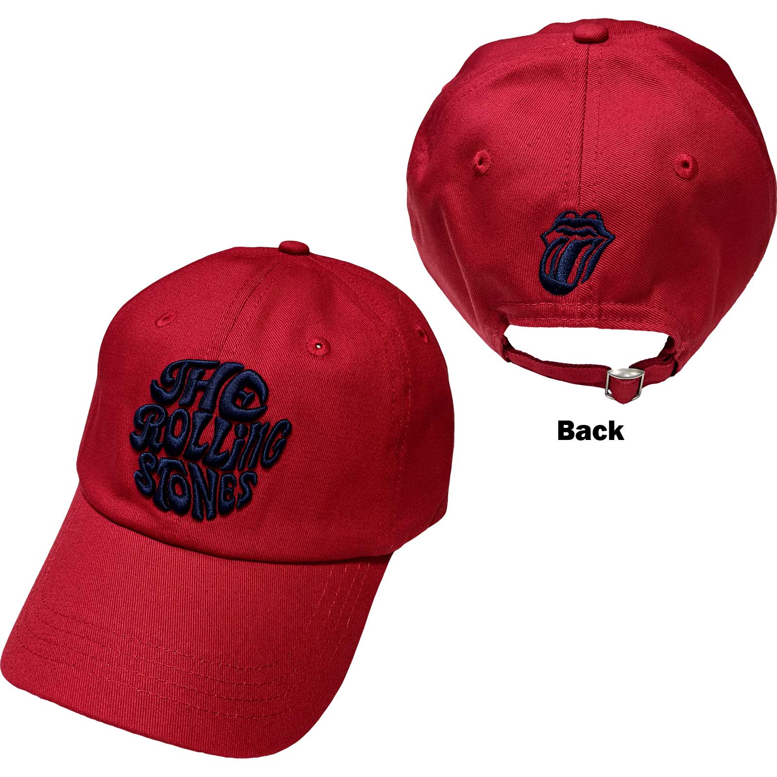 Šiltovka The Rolling Stones - Vintage 70s Logo, Unisex,Červená,Univerzálna
