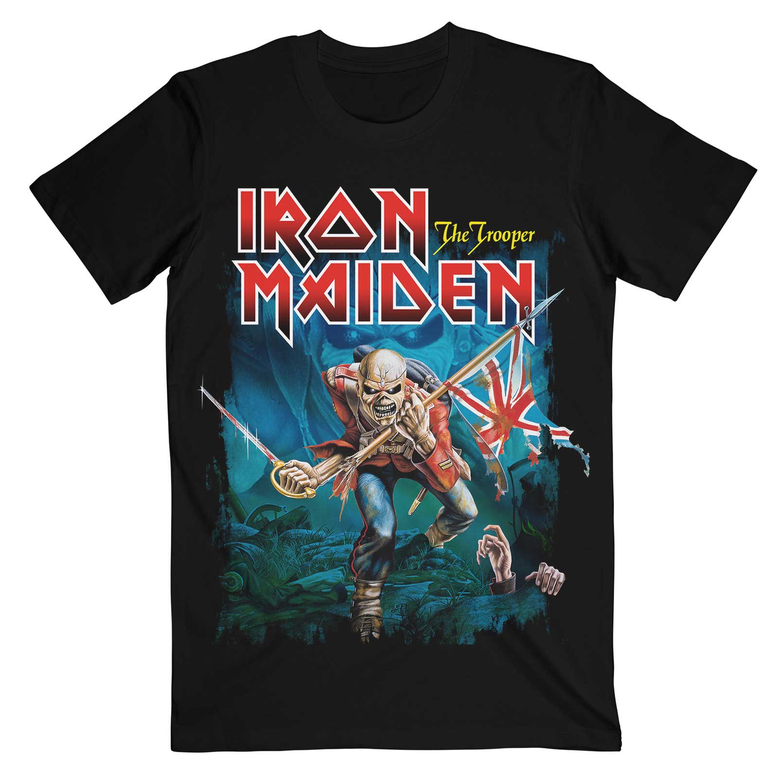 Tričko Iron Maiden - Trooper Eddie Large Eyes, Unisex,Čierna,XXL