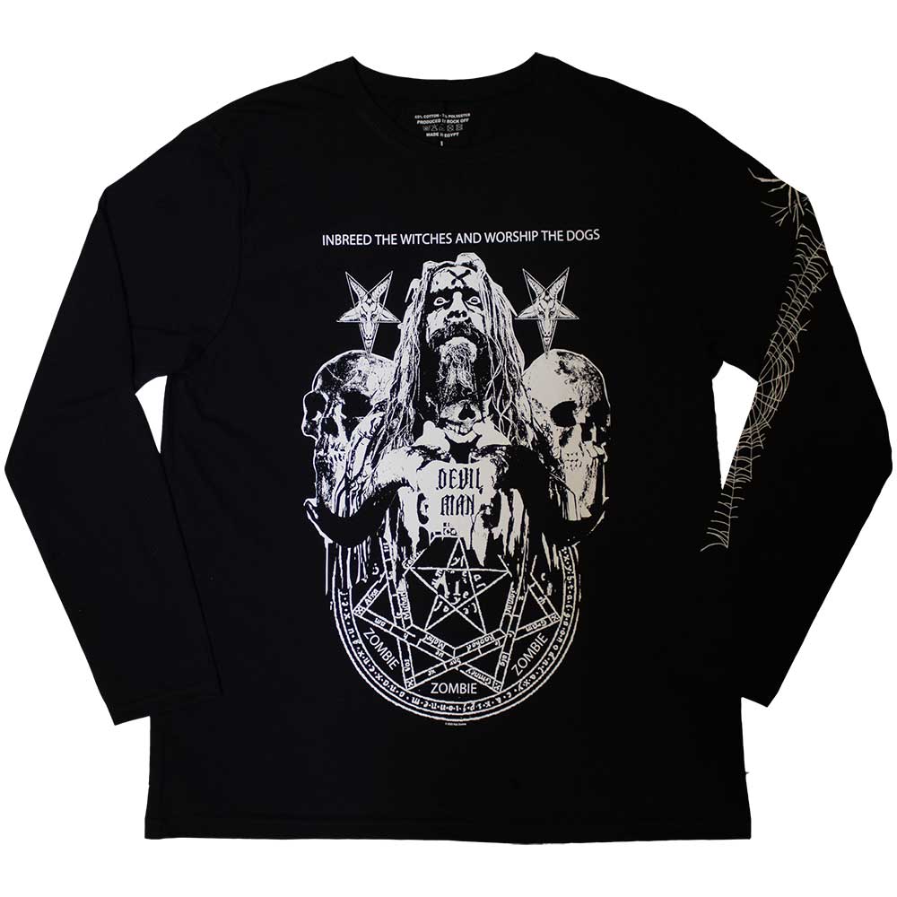 Tričko s dlhým rukávom Rob Zombie - Devil Man, Unisex,Čierna,XL