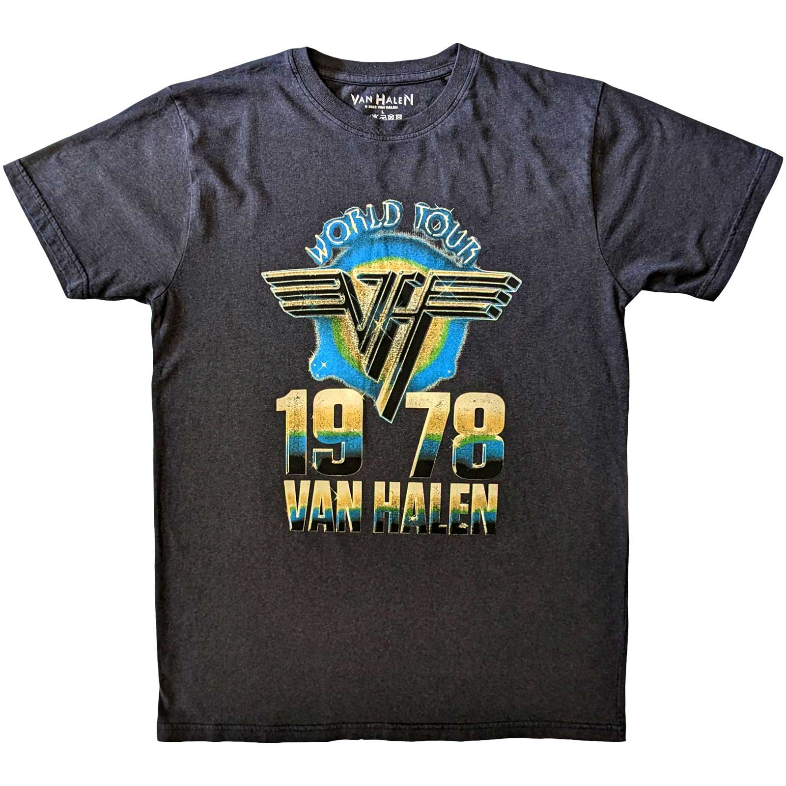 Tričko Van Halen - World Tour '78 2, Unisex,Čierna,XXL