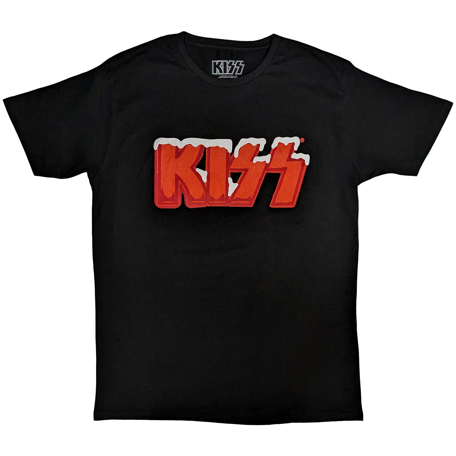 Tričko Kiss - Holiday Logo, Unisex,Čierna,XXL