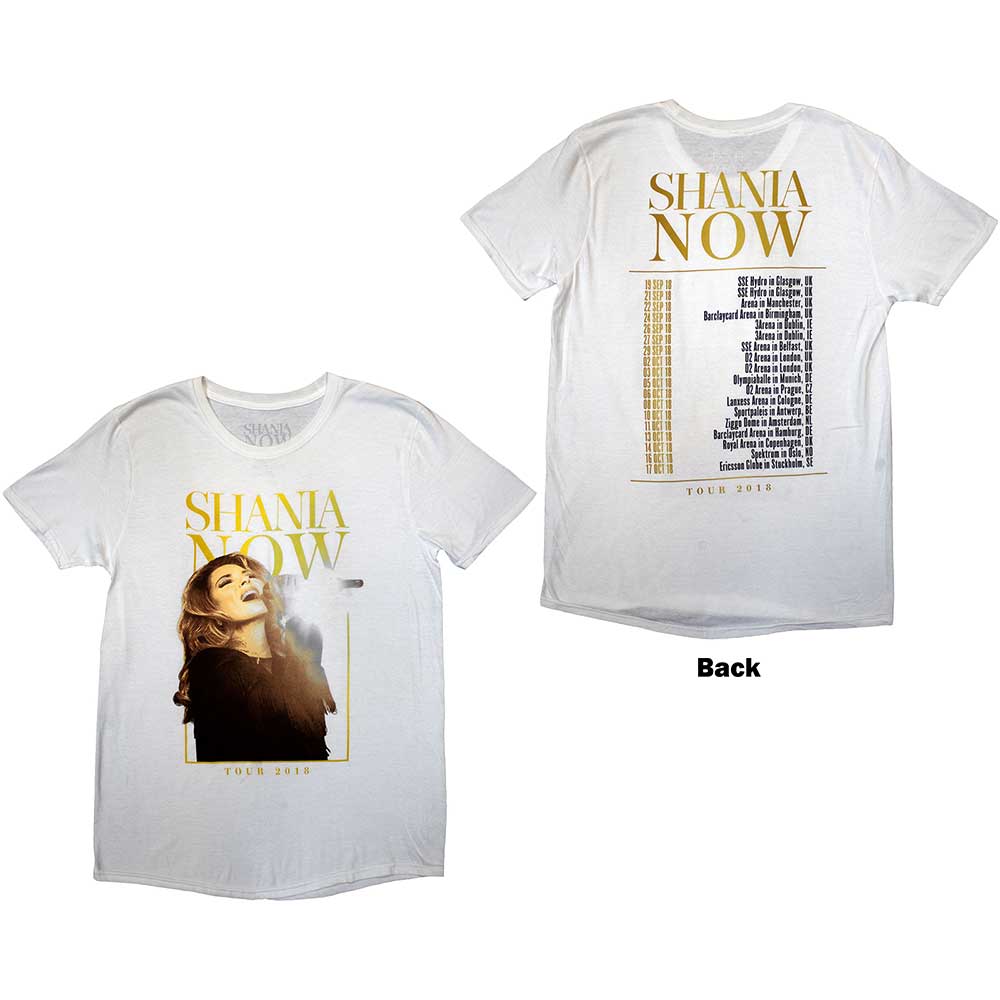 Tričko Shania Twain - Tour 2018 Mic Photo, Unisex,Biela,XXL