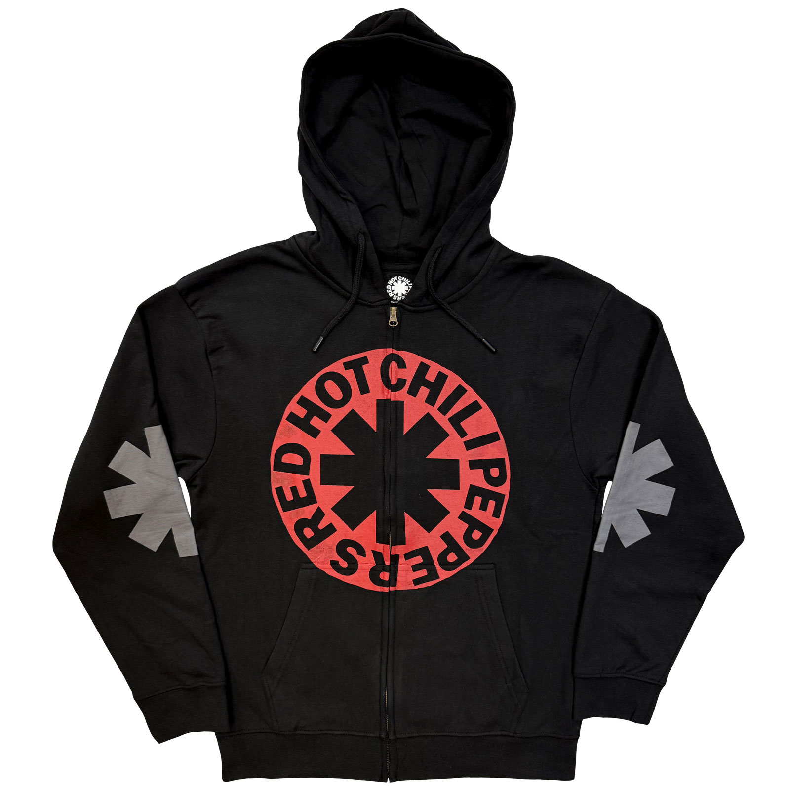 Mikina na zips Red hot chili peppers - Asterisk Circle, Unisex,Čierna,XXL