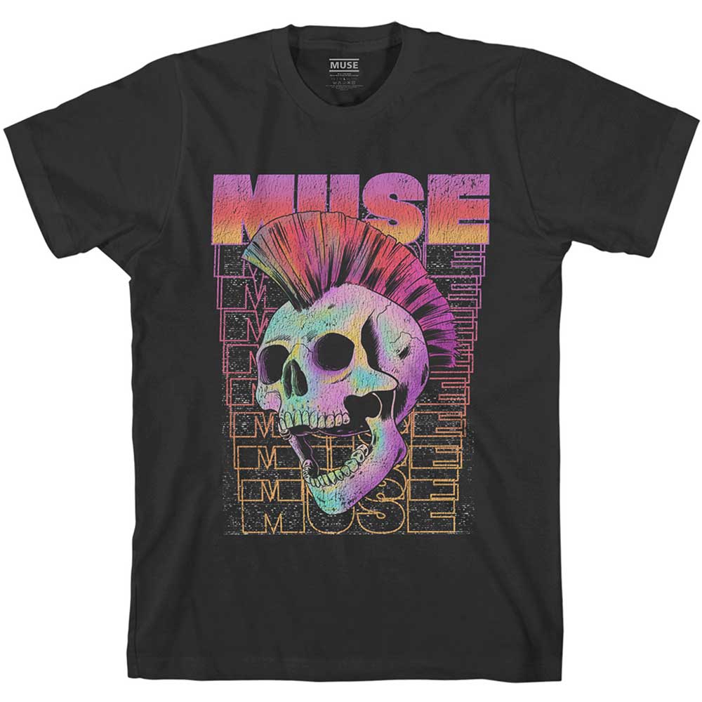 Tričko Muse - Mowhawk Skull, Unisex,Čierna,XXL