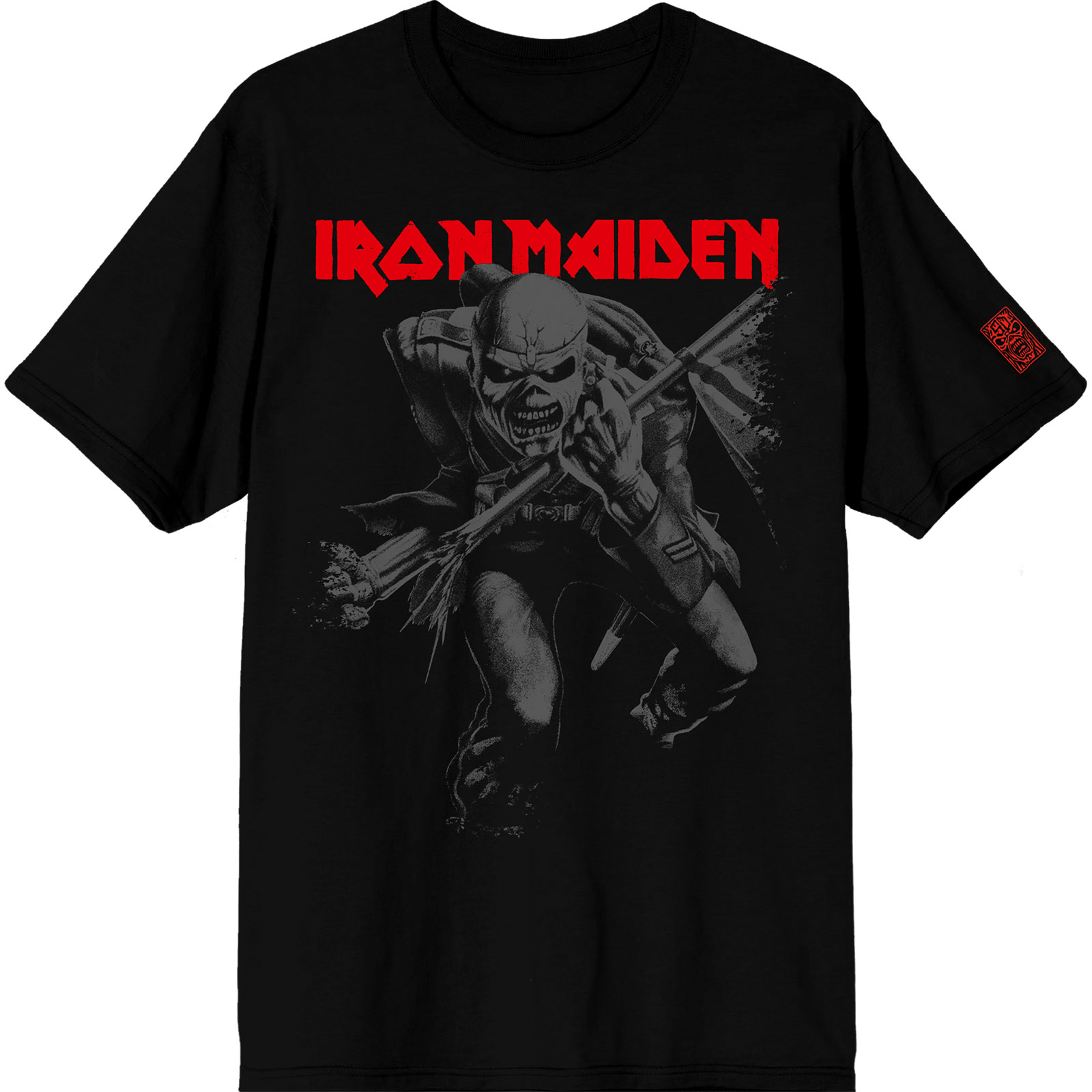Tričko Iron Maiden - 50 Trooper Crop Grey, Unisex,Čierna,XXL