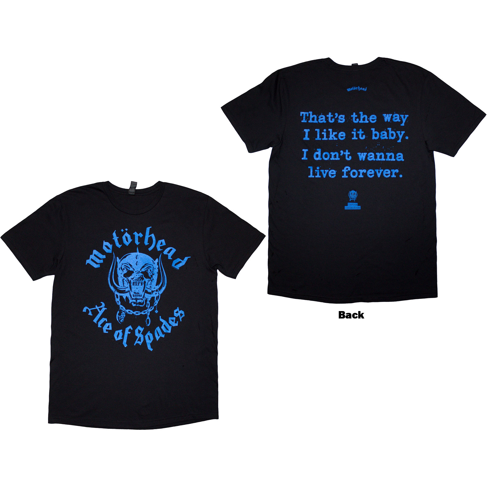 Tričko Motörhead - Ace Of Spades Lyric, Unisex,Čierna,M