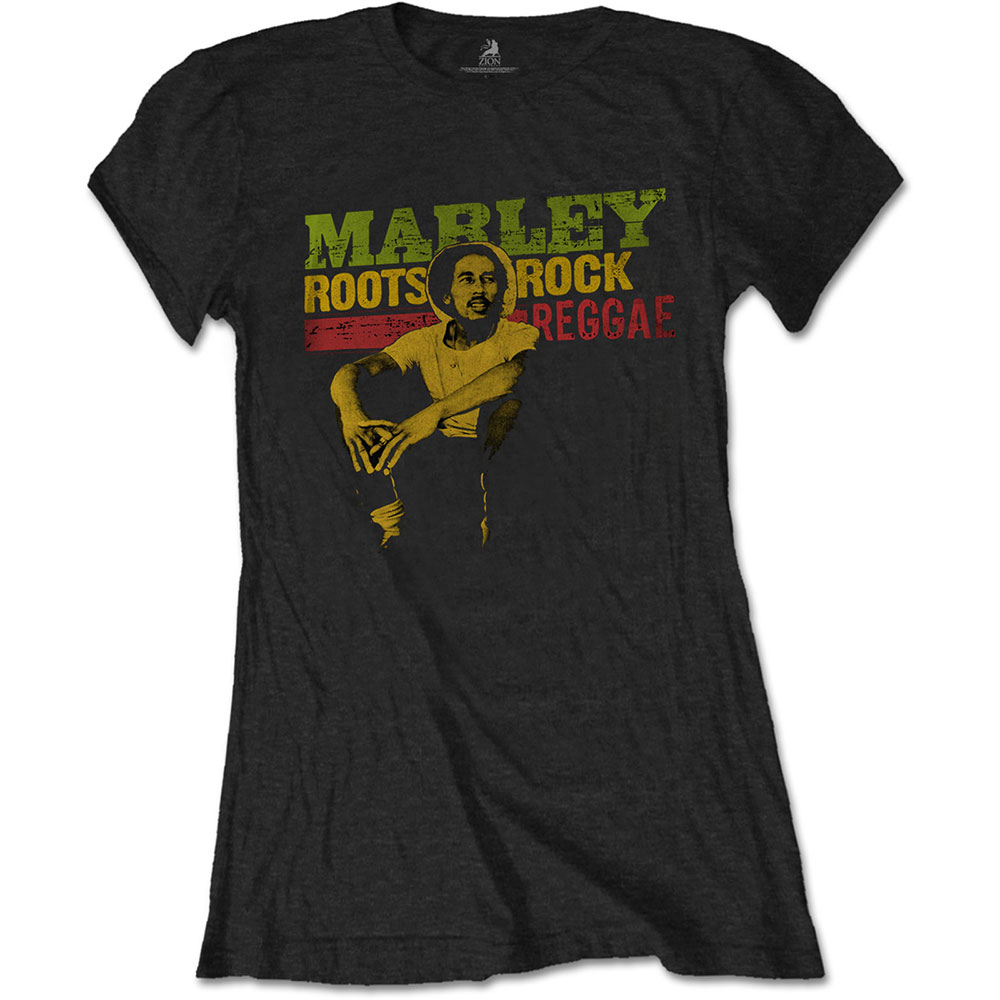 Tričko Bob Marley - Roots, Rock, Reggae, Žena,Čierna,XS