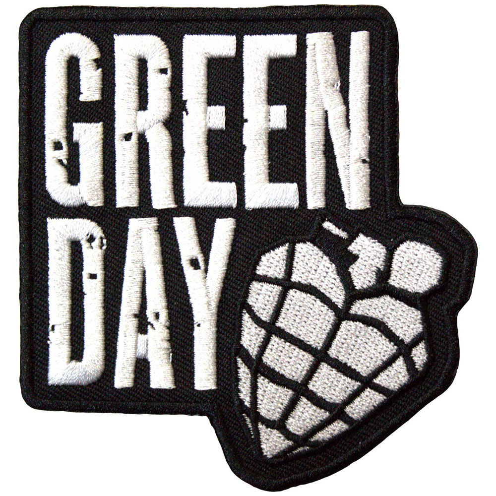 Nažehlovačka Green Day - Stacked Logo & Grenade