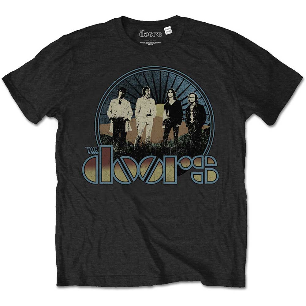 Tričko The Doors - Vintage Field, Unisex,Čierna,XXL