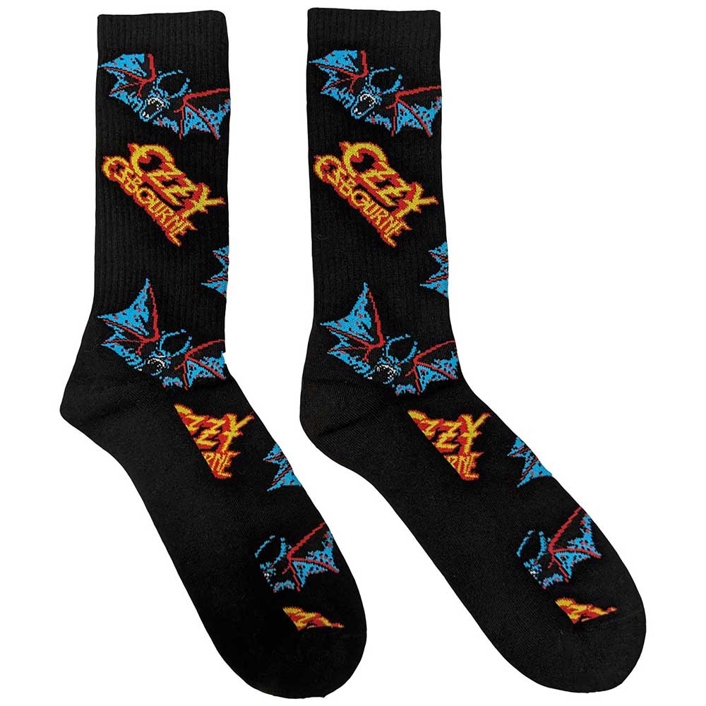 Ponožky Ozzy Osbourne - Logos & Bats, Unisex,Čierna,UK 7 - 11