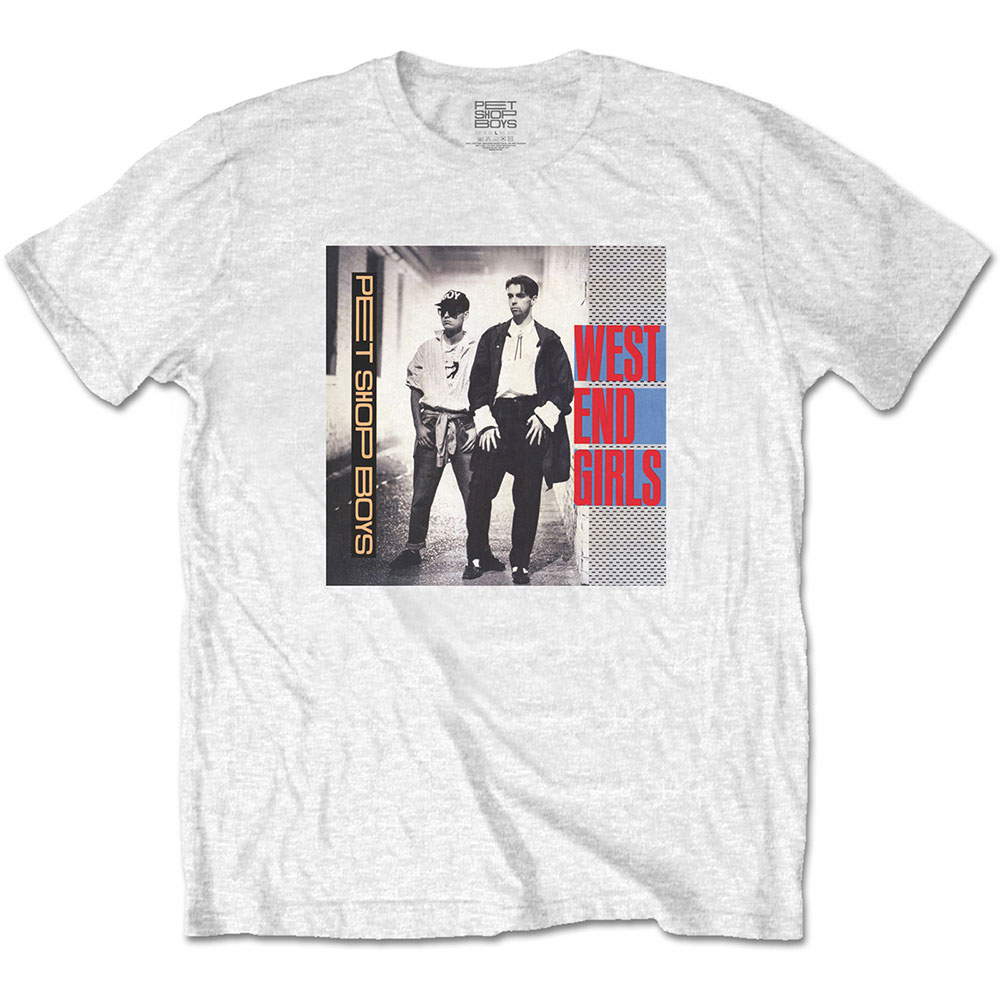 Tričko Pet Shop Boys - West End Girls, Unisex,Biela,XL