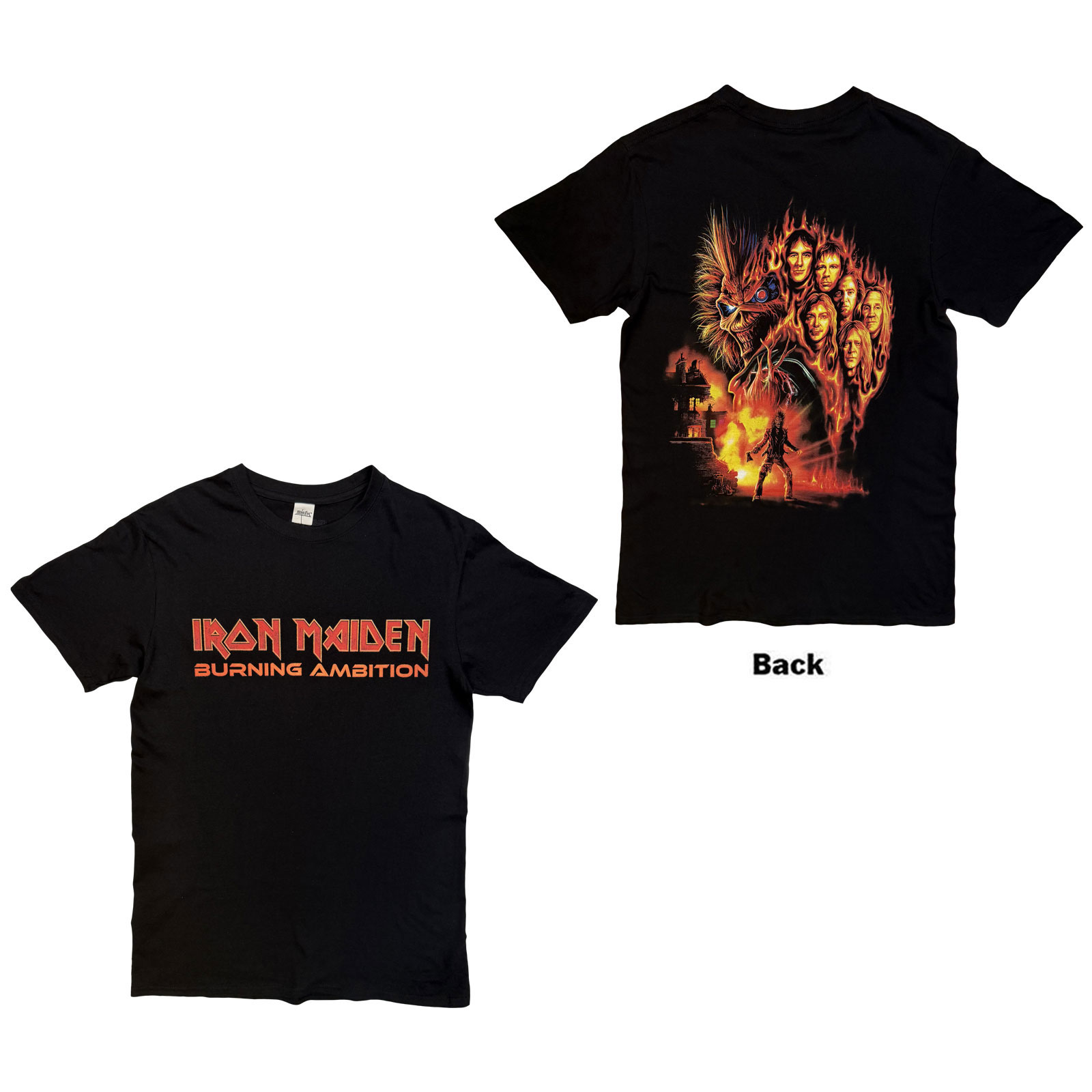 Tričko Iron Maiden - Burning Ambition Text Logo, Unisex,Čierna,XXL