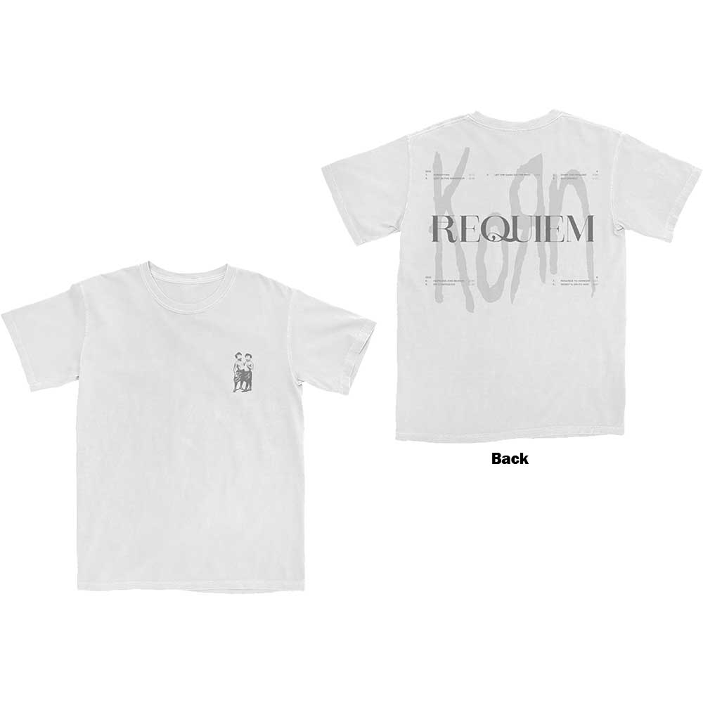 Tričko Korn - Requiem, Unisex,Biela,XXL