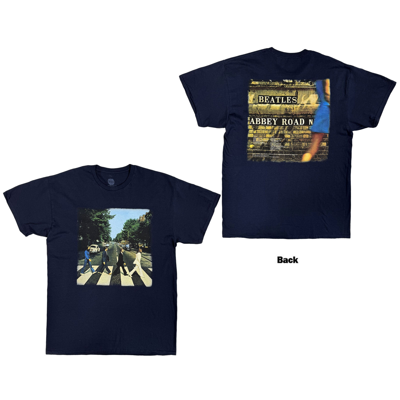 Tričko The Beatles - Vintage Abbey Road, Unisex,Modrá,XXL