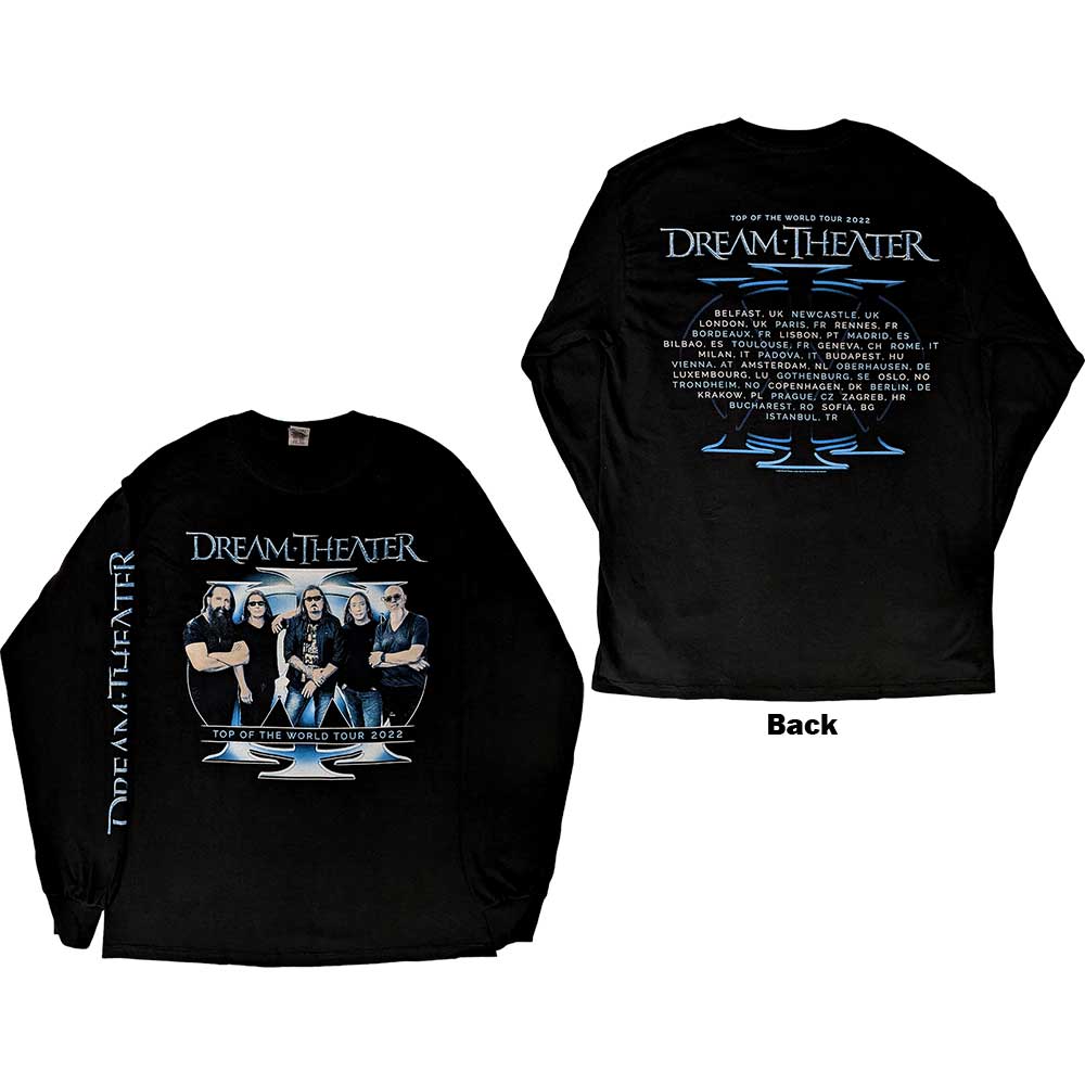 Tričko s dlhým rukávom Dream Theater - Band Photo TOTW Tour 2022, Unisex,Čierna,XL