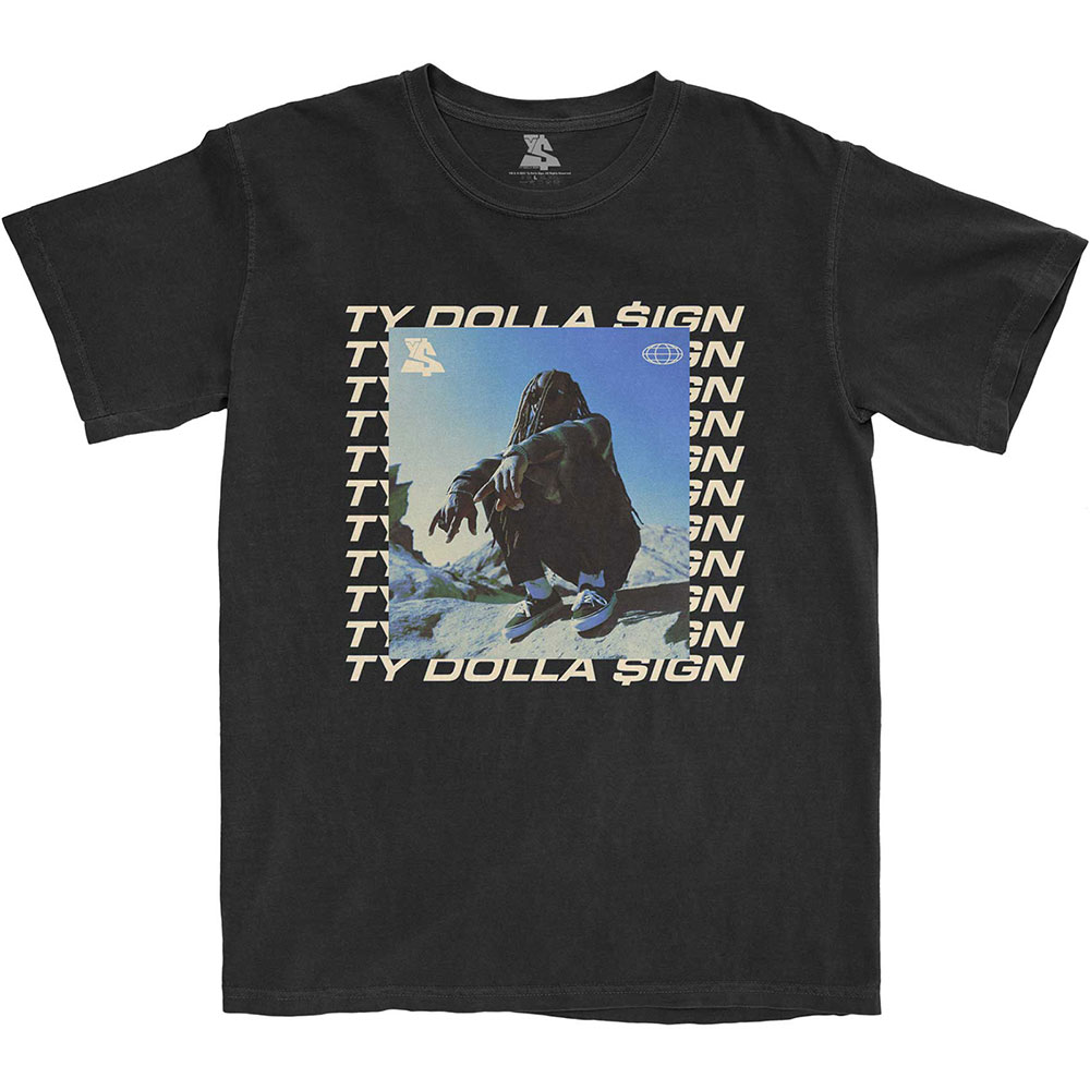 Tričko Ty Dolla $ign - Global Square, Unisex,Čierna,XXL