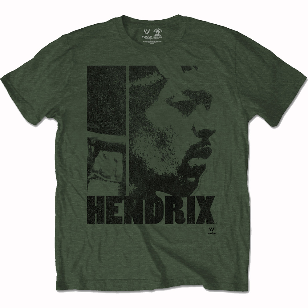 Tričko Jimi Hendrix - Let Me Live, Unisex,Zelená,XXL