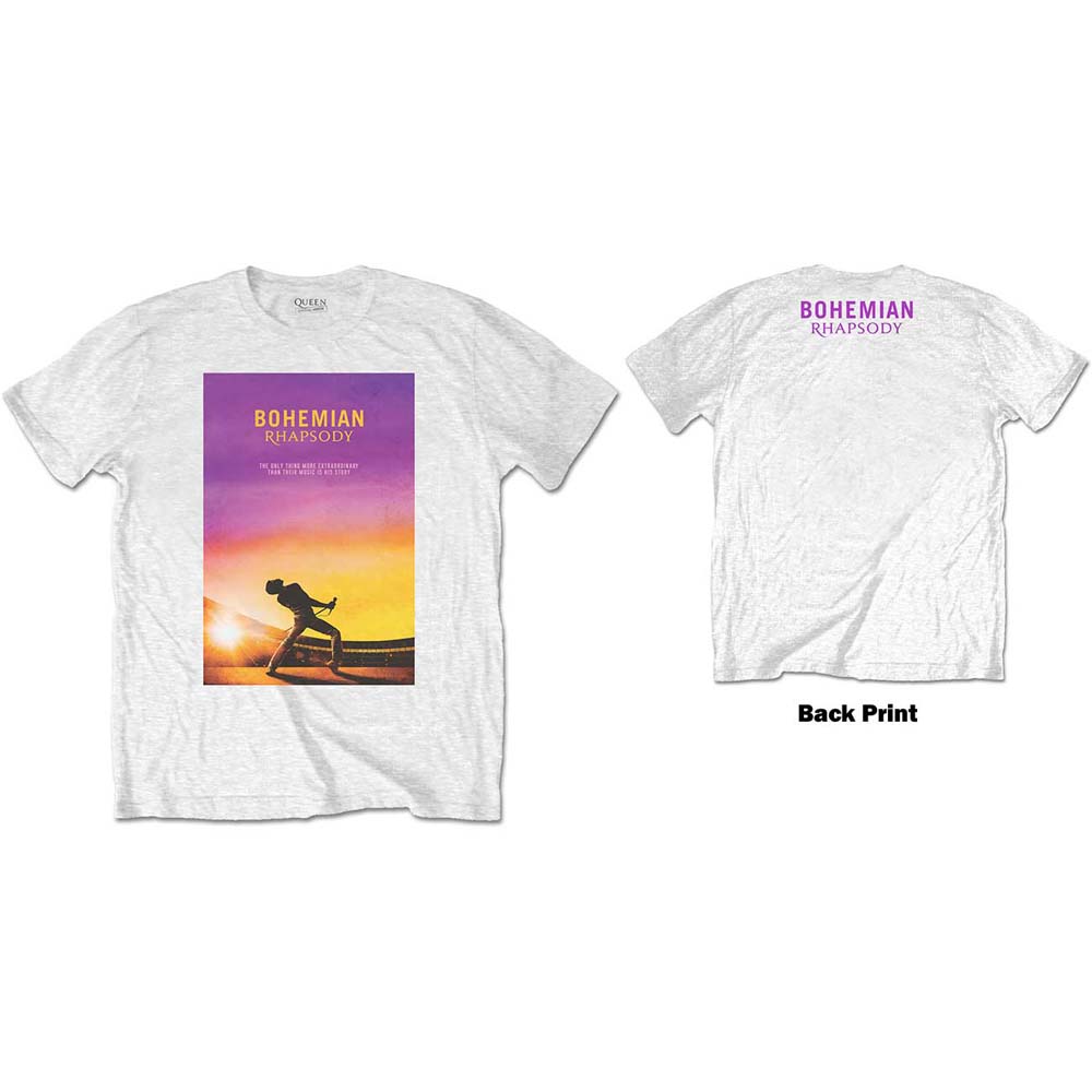 Tričko Queen - Bohemian Rhapsody, Unisex,Biela,XXL