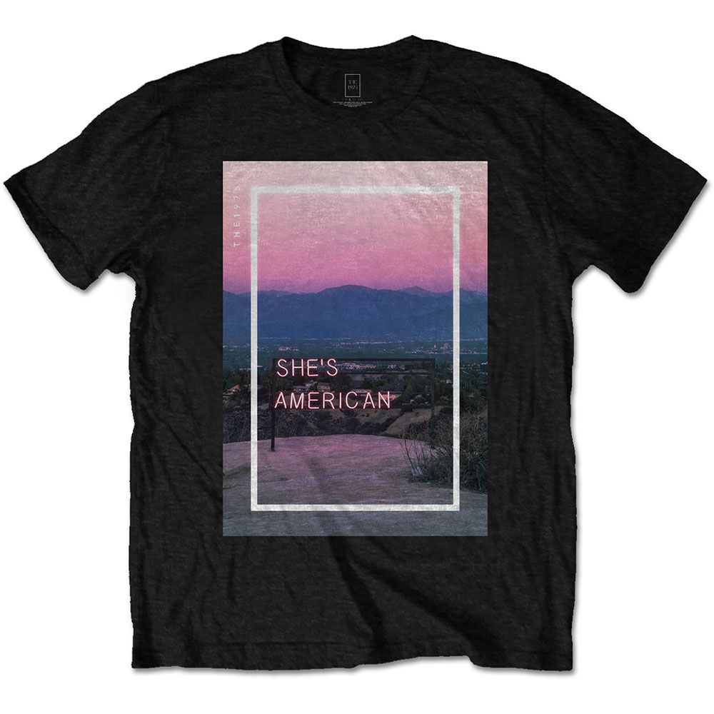 Tričko The 1975 - She's American, Unisex,Čierna,XXL