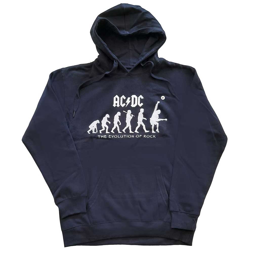 Mikina AC/DC - Evolution of Rock, Unisex,Modrá,XXL