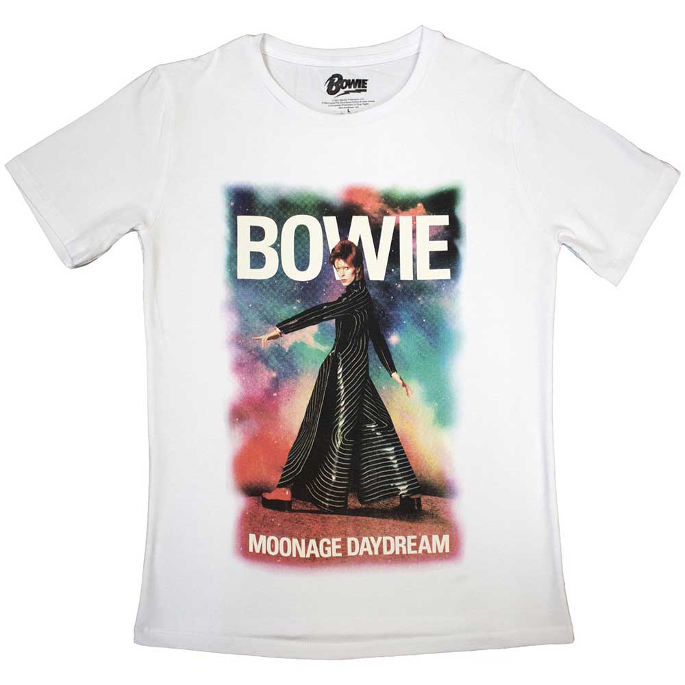 Tričko David Bowie - Moonage 11 Fade, Žena,Biela,XXL