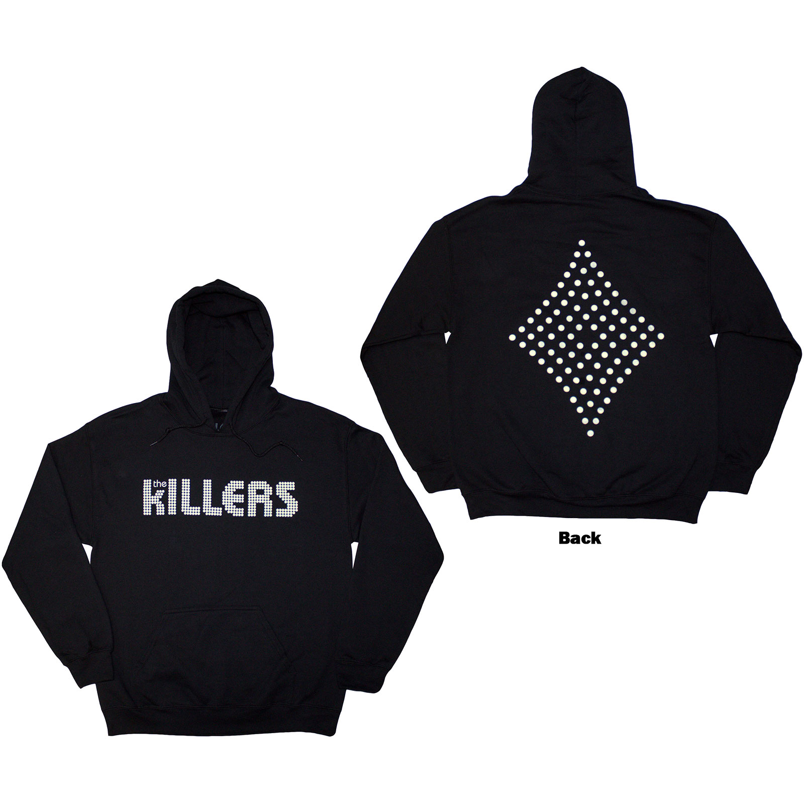 Mikina The Killers - Tour '24 Dots Logo Diamond, Unisex,Čierna,XL