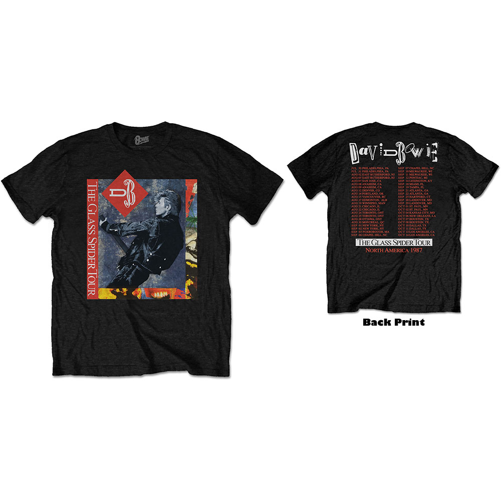 Tričko David Bowie - Glass Spider Tour, Unisex,Čierna,XXL