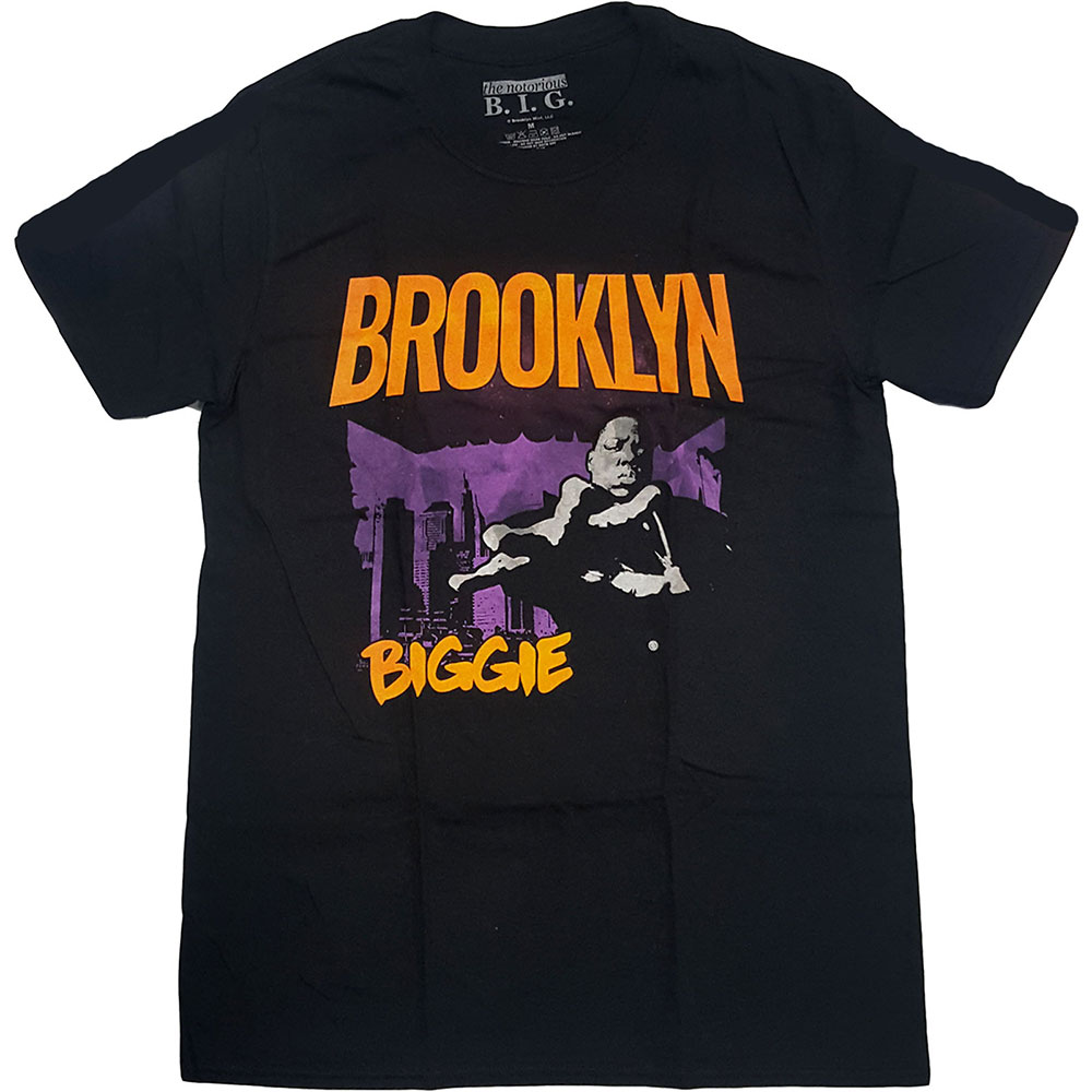 Tričko Biggie Smalls - Brooklyn Orange, Unisex,Čierna,XXL