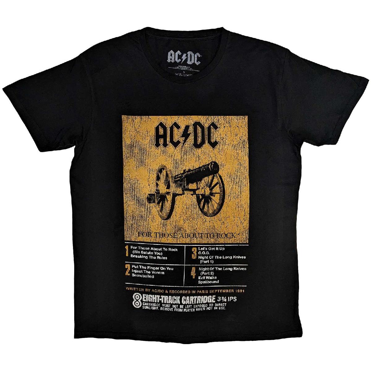 Tričko AC/DC - 8 Track, Unisex,Čierna,XXL