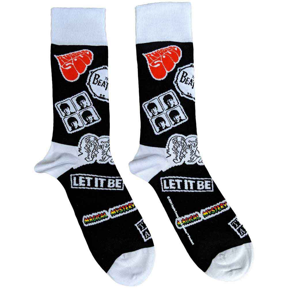 Ponožky The Beatles - Icons, Unisex,Čierna,UK 4 - 7