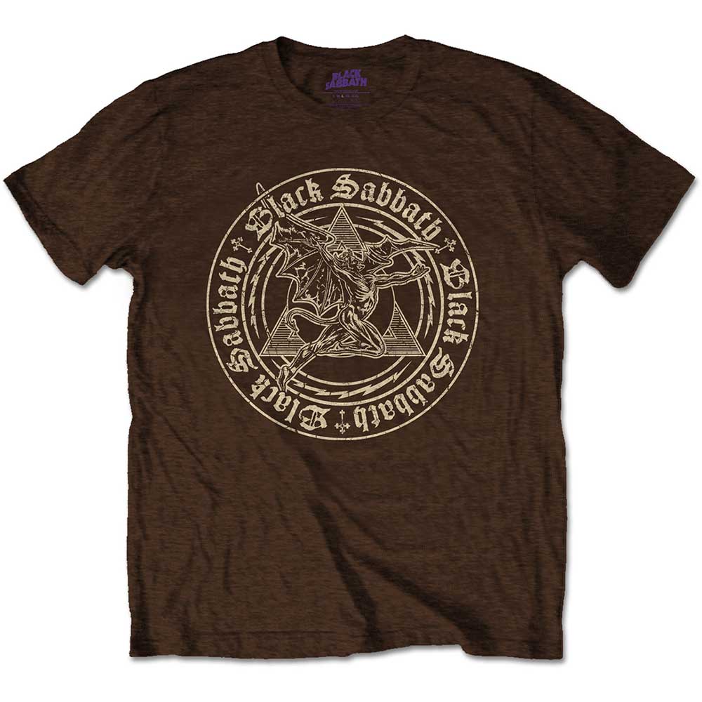 Tričko Black Sabbath - Henry Pyramid Emblem, Unisex,Hnedá,XXL