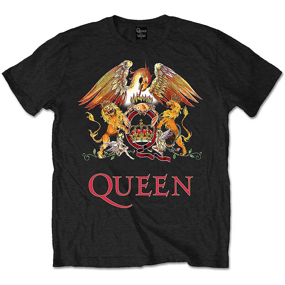 Tričko Queen - Classic Crest, Unisex,Čierna,5XL