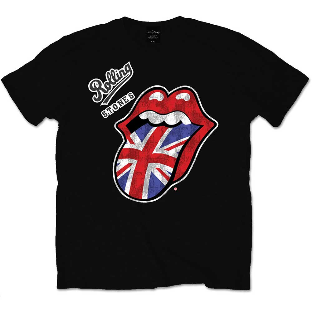 Tričko The Rolling Stones - Vintage British Tongue, Unisex,Čierna,XXL