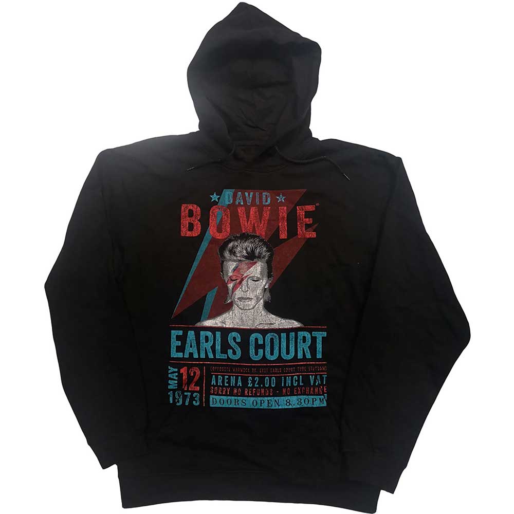 Mikina David Bowie - Earls Court '73, Unisex,Čierna,L
