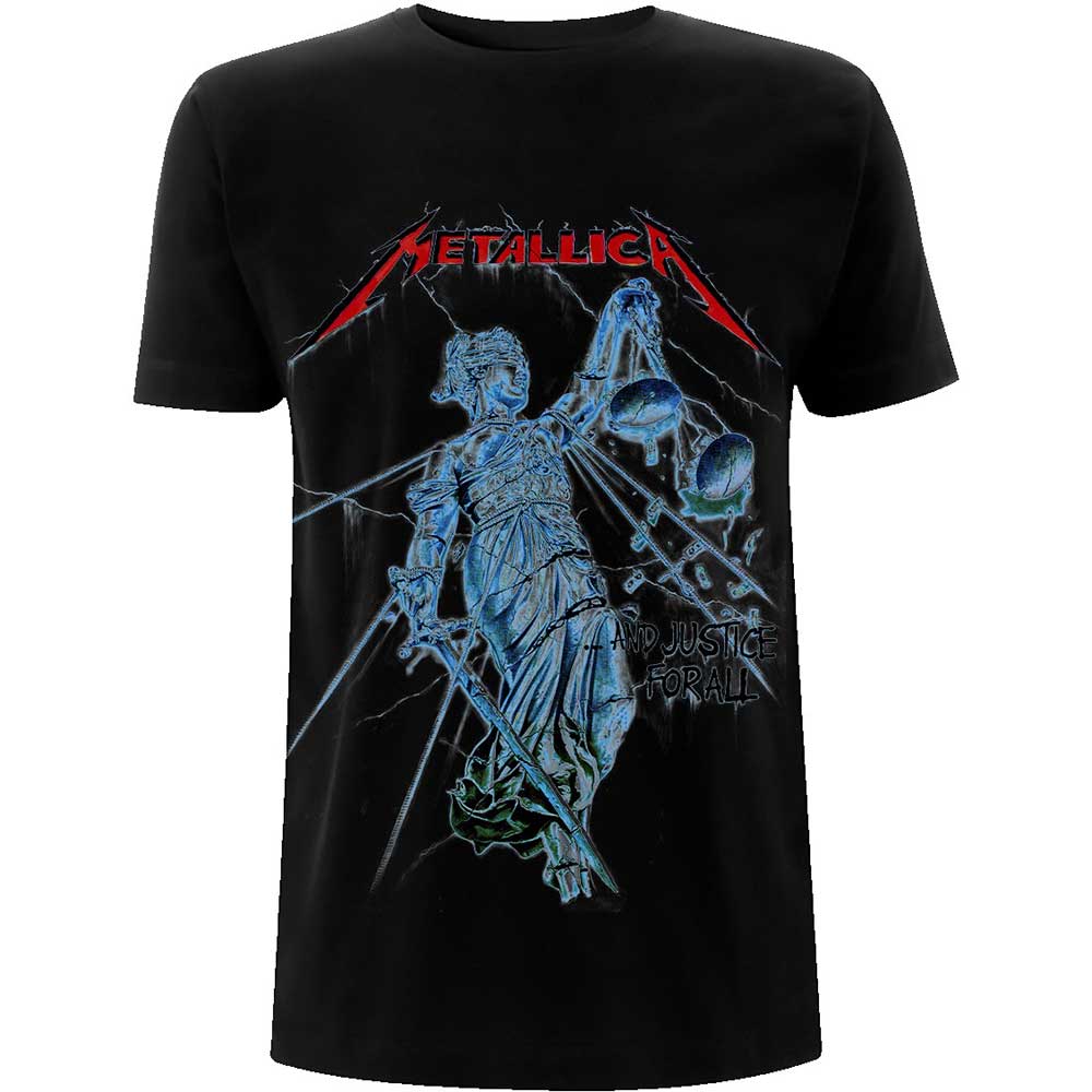 Tričko Metallica - Blue Justice, Unisex,Čierna,XXL
