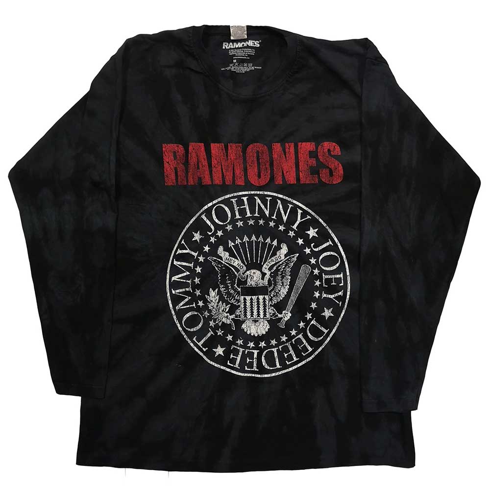 Tričko s dlhým rukávom Ramones - Presidential Seal, Unisex,Čierna,XXL