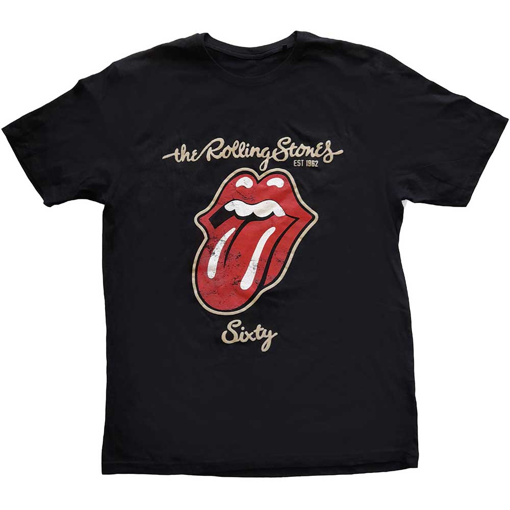 Tričko The Rolling Stones - Sixty Plastered Tongue, Unisex,Čierna,XXL