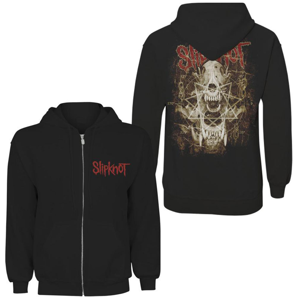 Mikina na zips Slipknot - Skull Teeth, Unisex,Čierna,XXL